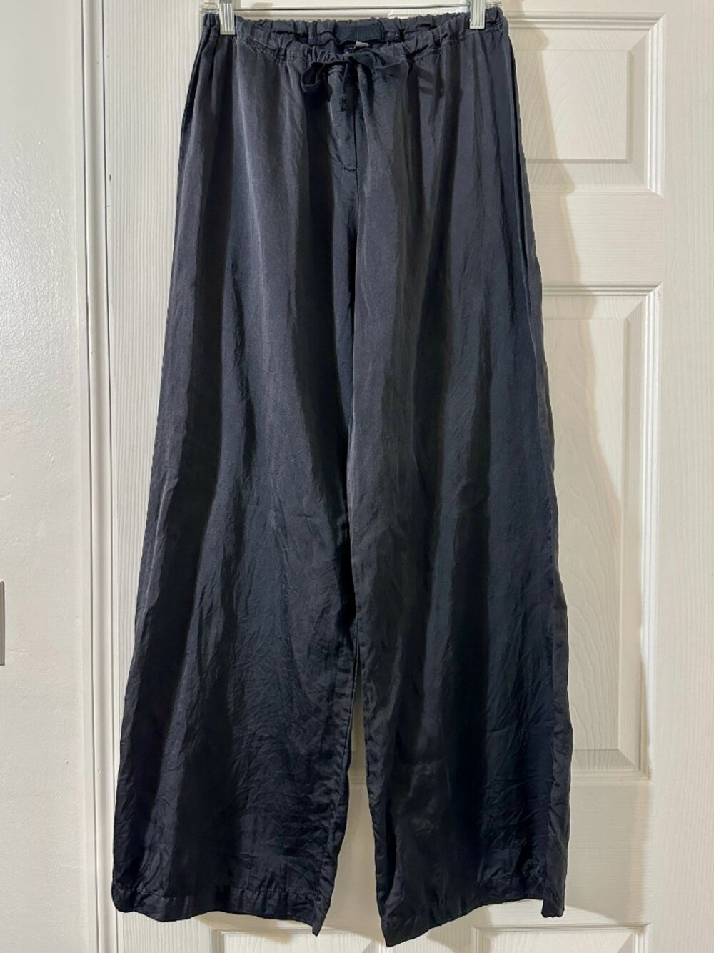 CP Shades Black Silky Drawstring Pants Size Large